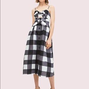 Kate spade gingham tie front dress